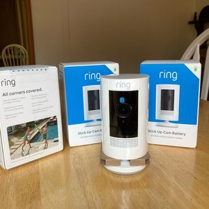 Ring security cameras set of 3